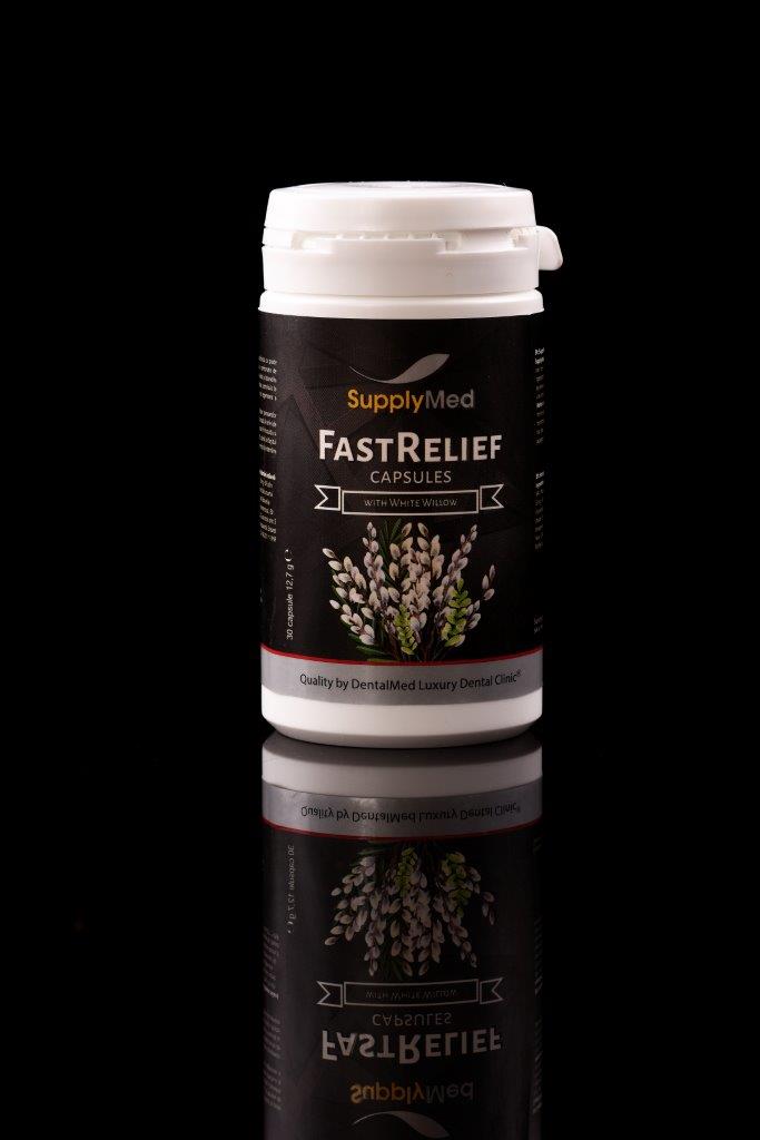 Fast Relief Capsules – contine Salcie Alba 2 Fast Relief - recuperare dupa implant
