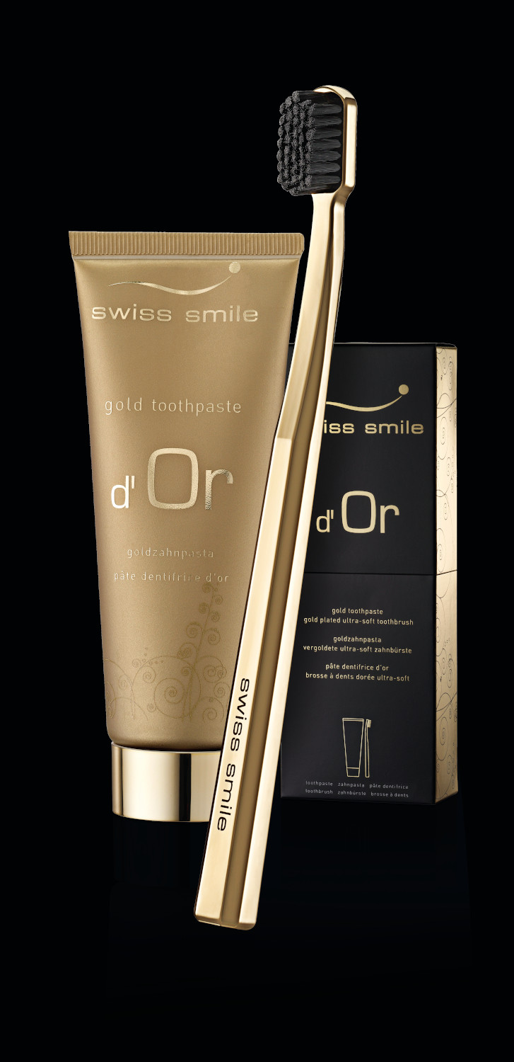 D'or gel dentar fara fluor cu pulbere de aur si periuta de dinti 4 D'or gel dentar fara fluor cu pulbere de aur si periuta de dinti - Image 4